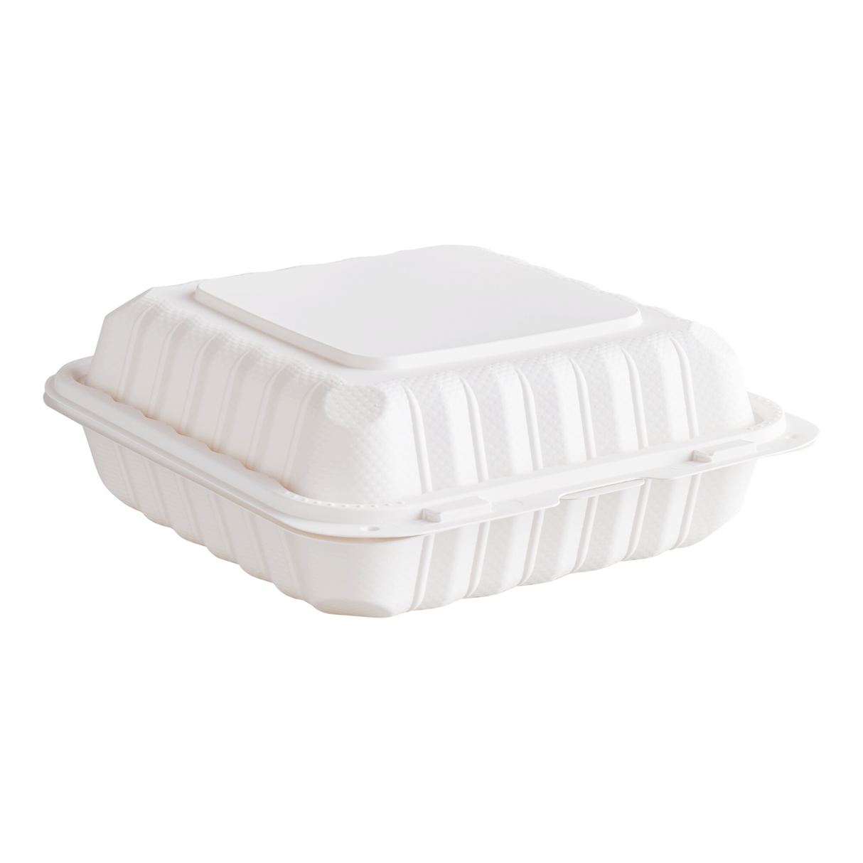 Ecopax PP883S Hinged Container (8 x 8 x 3in, 1-Comp), 150 Count