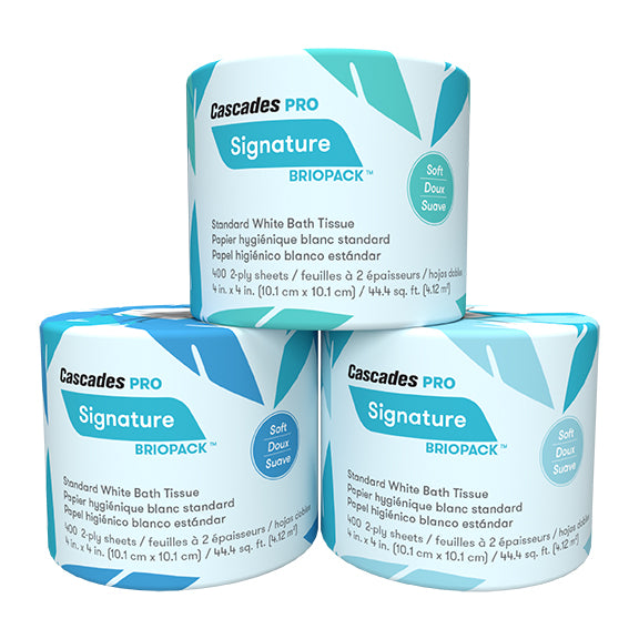 Cascades B710 Soft & Strong Bath Tissue (2-Ply, 4 x 4in, 400 Sheets), 24 Rolls