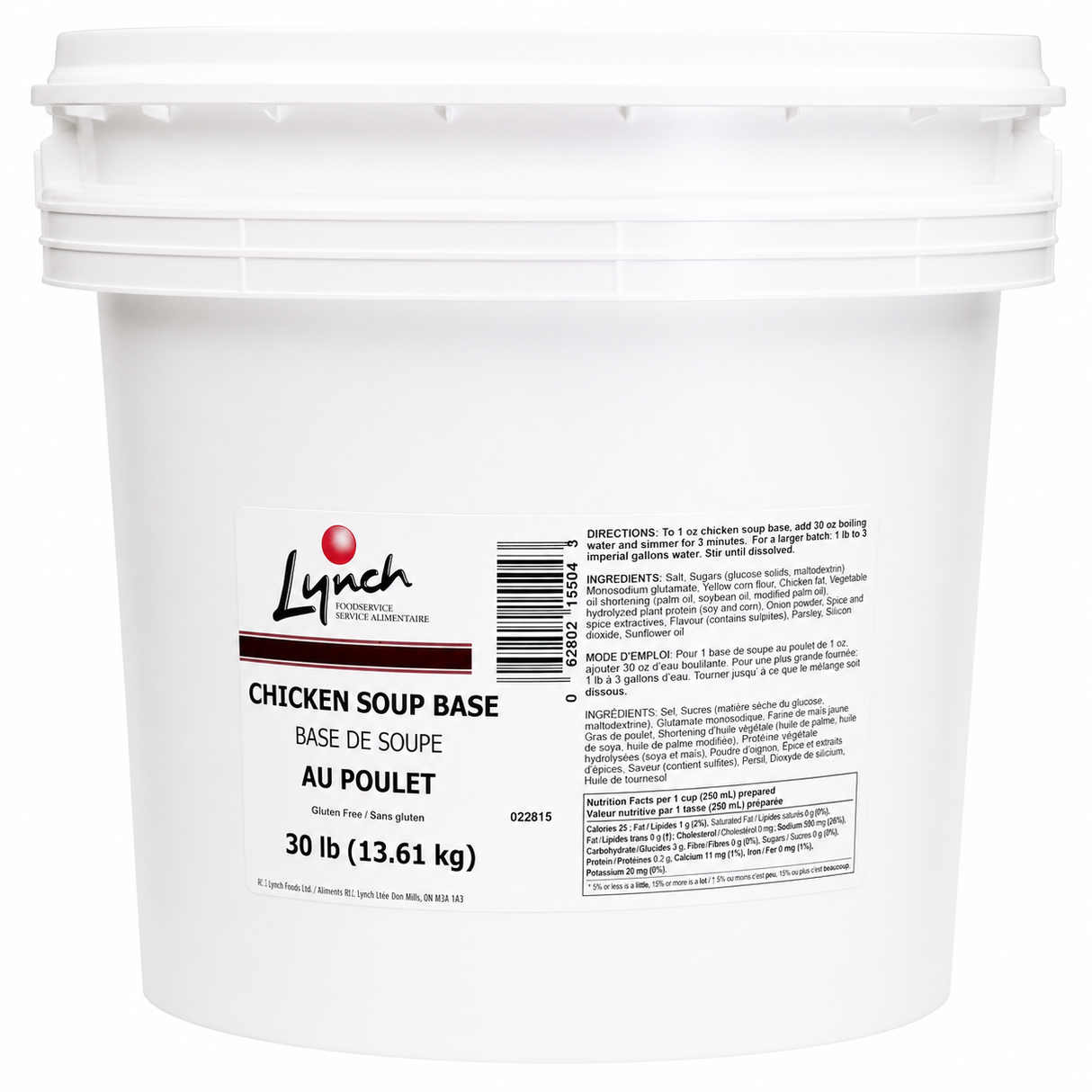 Lynch Chicken Soup Base, 30lb/13.6kg