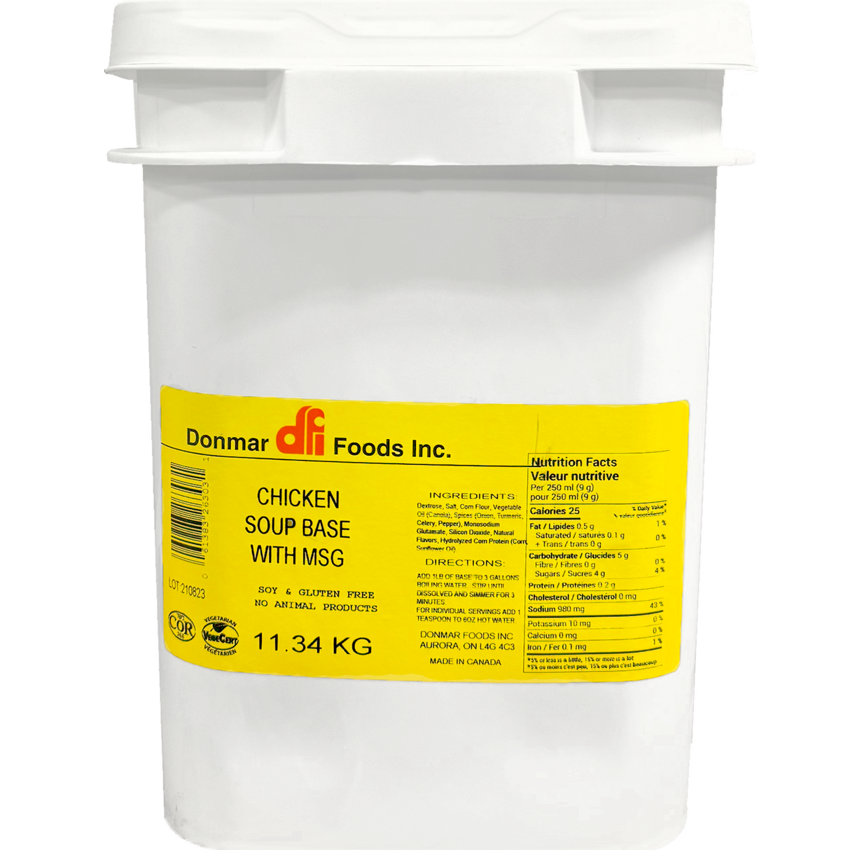 Donmar Chicken Soup Base MSG, 11.34kg