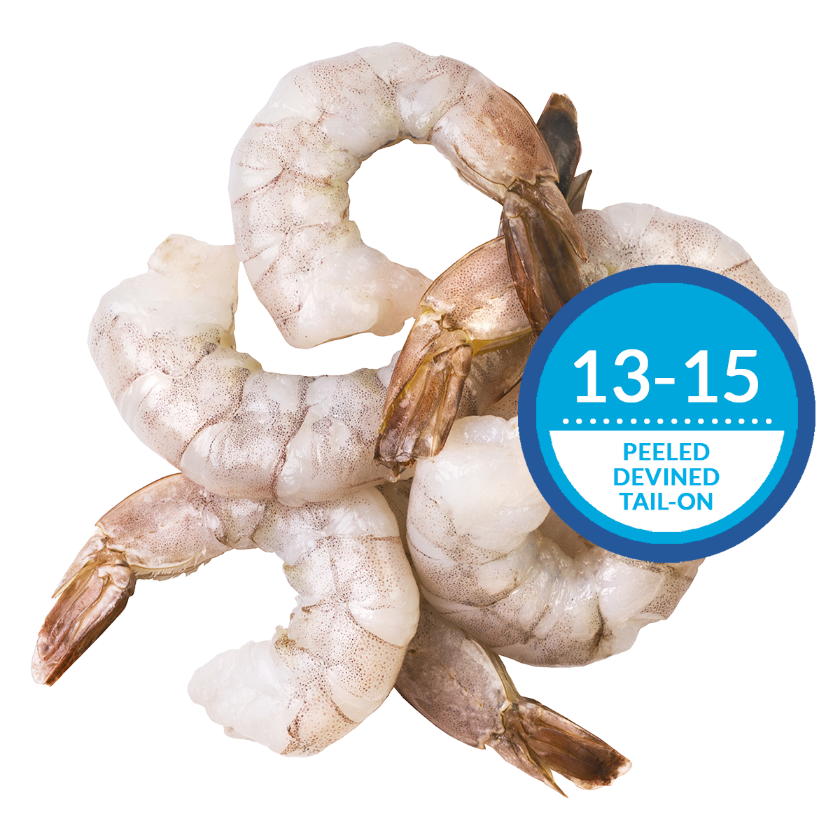 Ocean Jewel Pacific White Shrimp 13-15 Raw P&D Tail-On 4.54kg