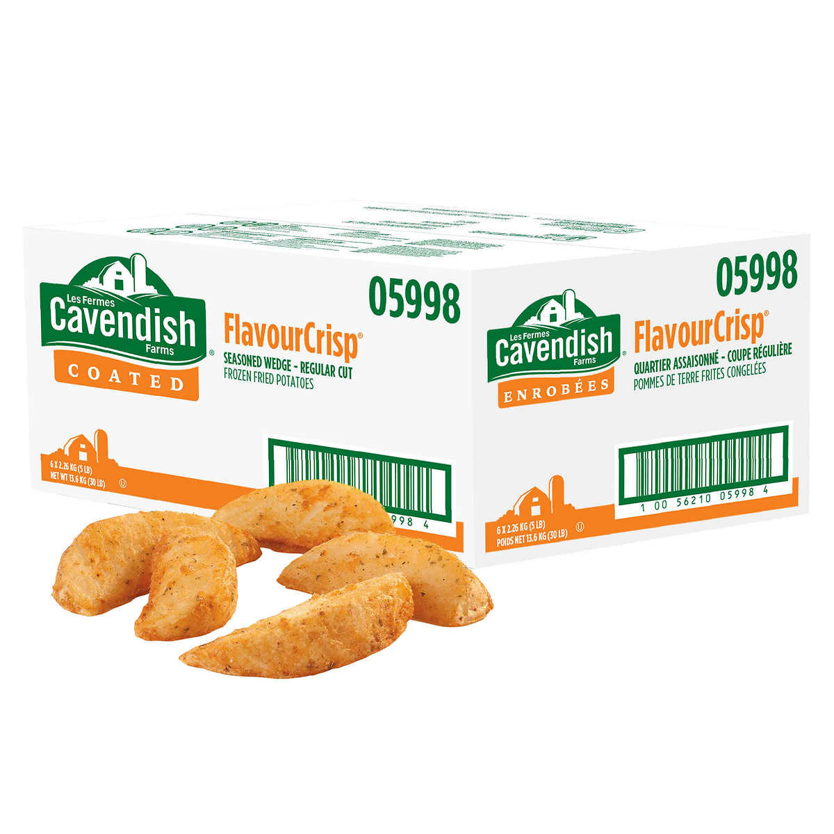 Cavendish Frz Tuscan Herb Wedge Potato 2.26kg, 6 Count
