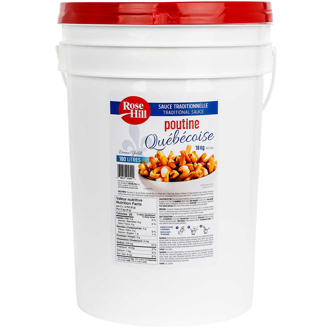 Rose Hill Poutine Traditional Québécoise Sauce Mix 18kg