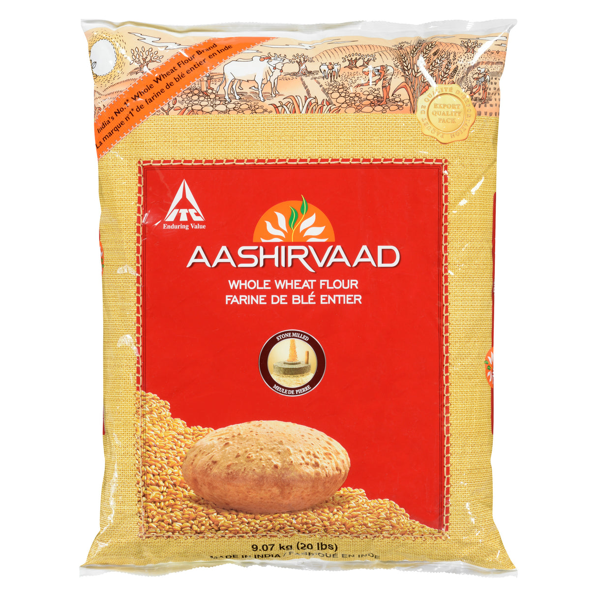 Aashirvaad Whole Wheat Atta, 9.07kg