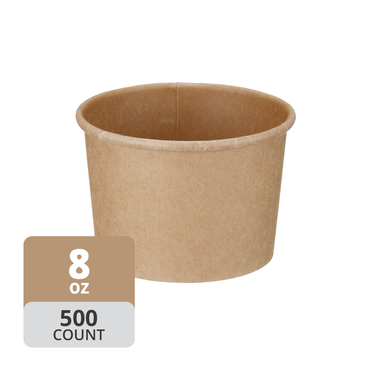 Paper Deli/Soup Container (8oz, Natural), 500 Count