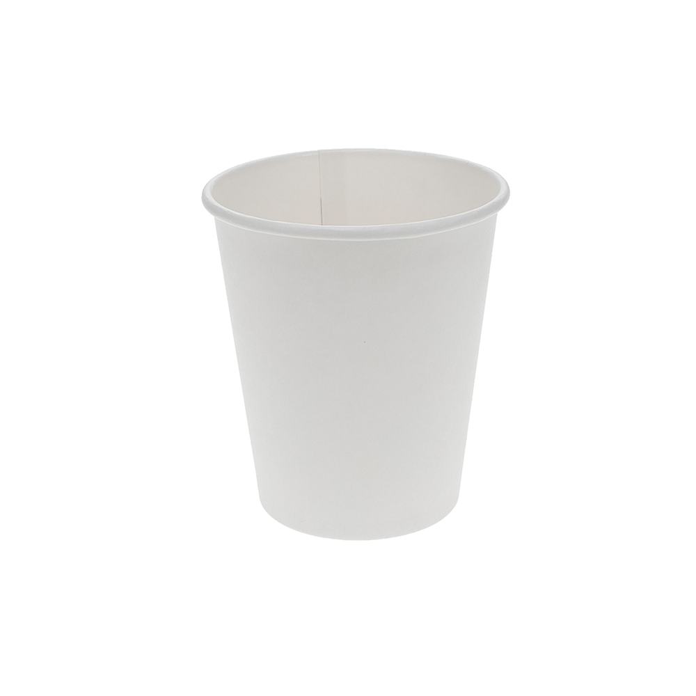 Premium Coffee Cup (8oz Squat, Single-Wall, White), 1000 Count