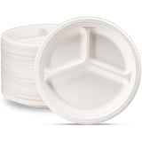 Fiber Paper Plate 10in 3-Comp
