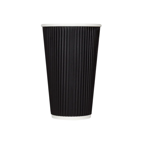 Ripple Coffee Cup (16oz, Black), 500 Count