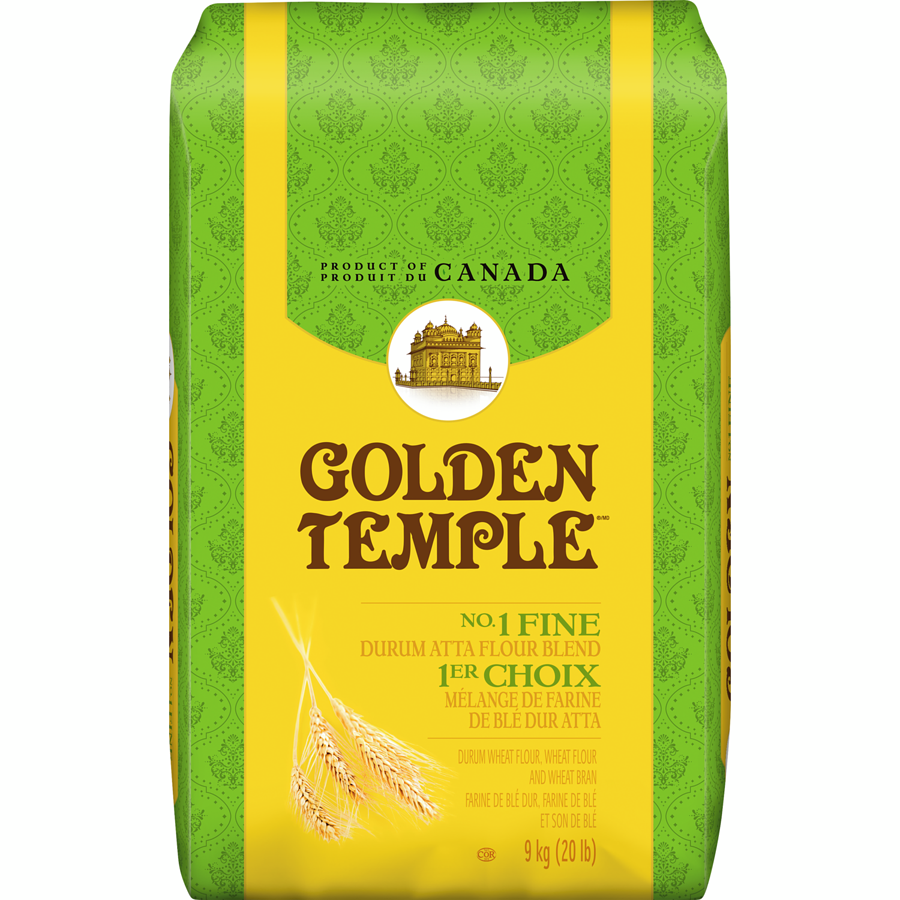 Golden Temple No.1 Fine Durum Atta Flour Blend, 20lb/9kg