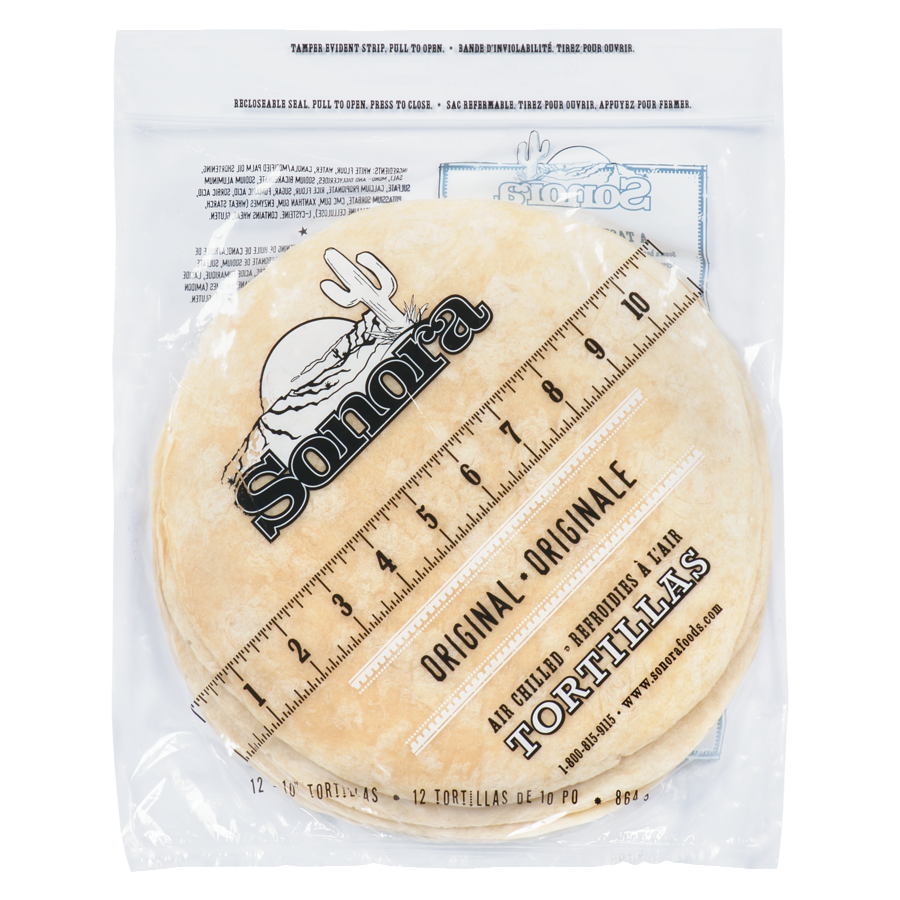 Tortilla 10in White Flour - 144 Count