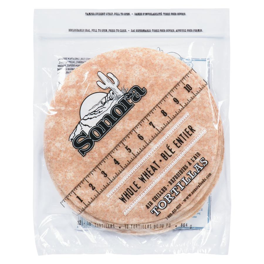 Tortilla 10in Whole Wheat - 144 Count