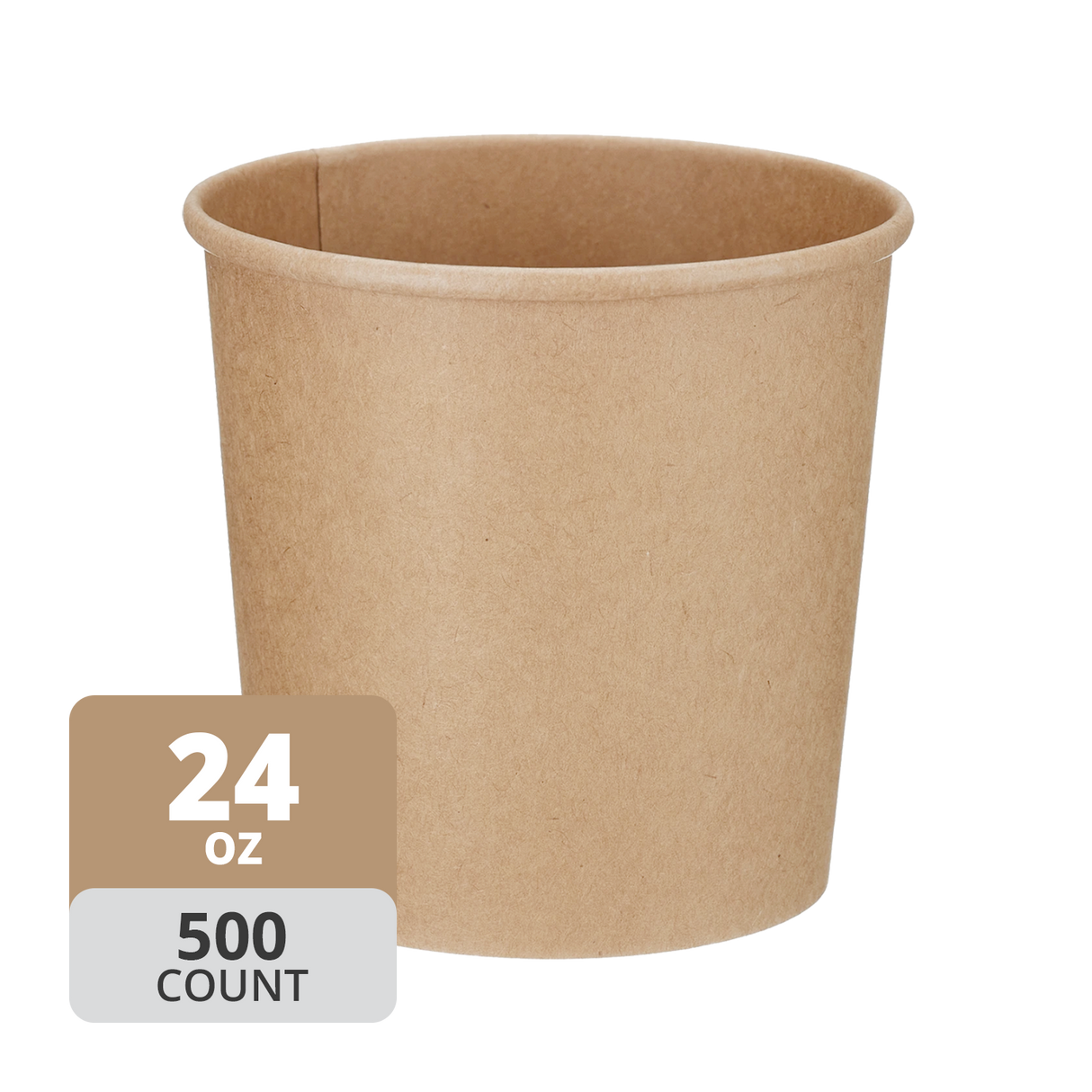 Paper Deli/Soup Container (24oz, Natural), 500 Count