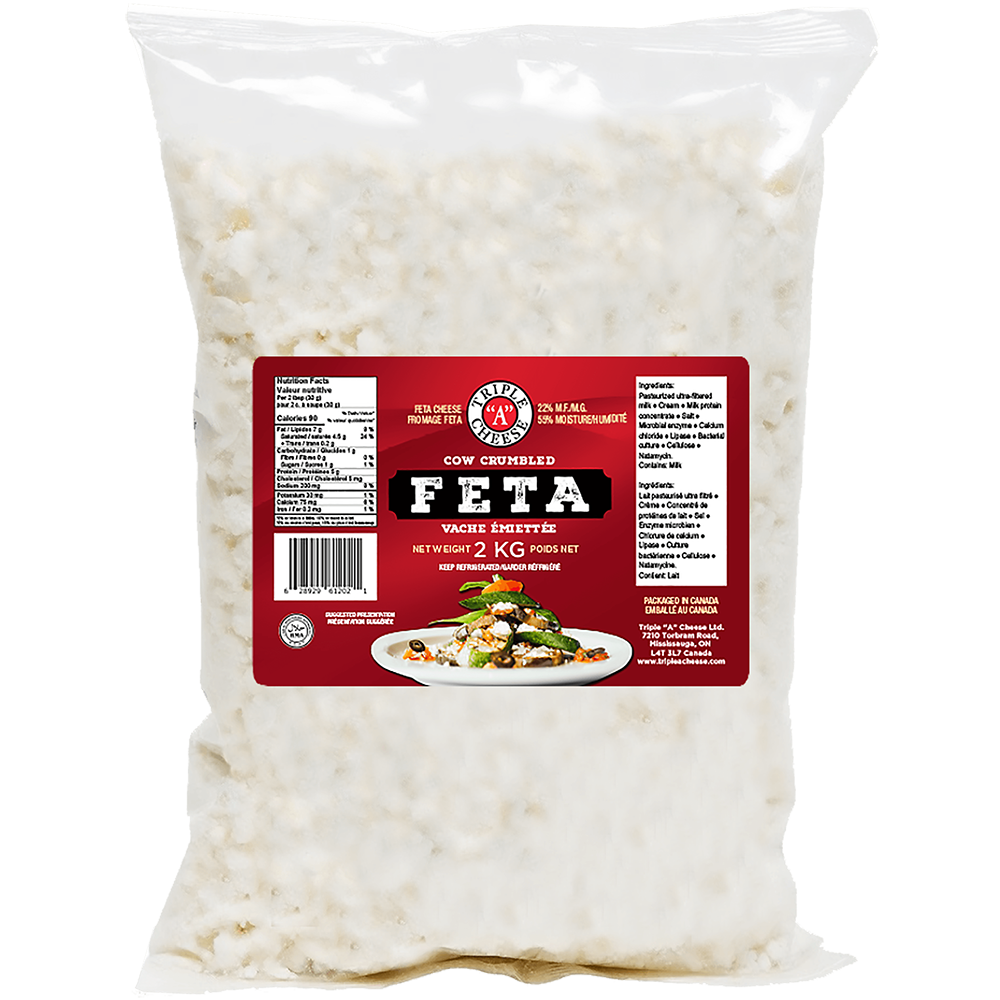 Triple A Crumbled Feta Cheese, 2kg