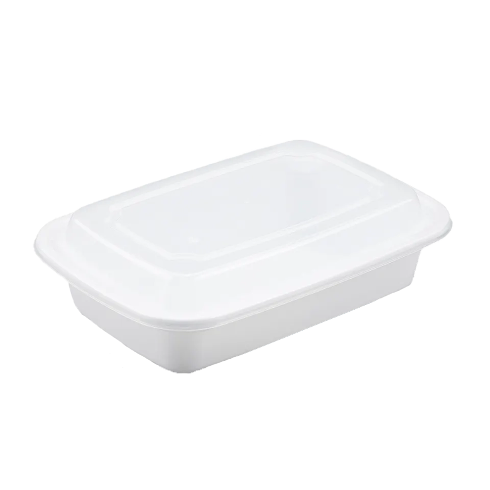 Rectangular PP Container & Lid (32oz, Standard), 150 Count
