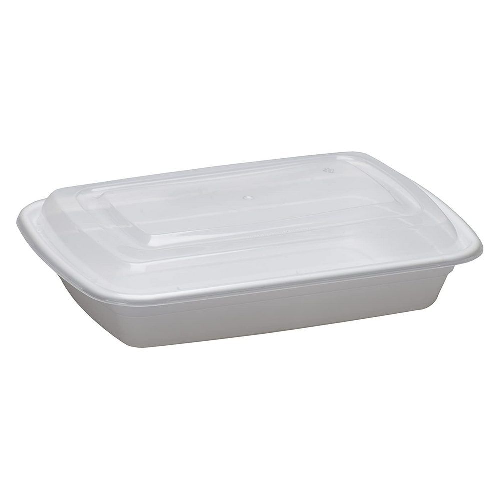 Rectangular PP Container & Lid (28oz, Standard), 150 Count