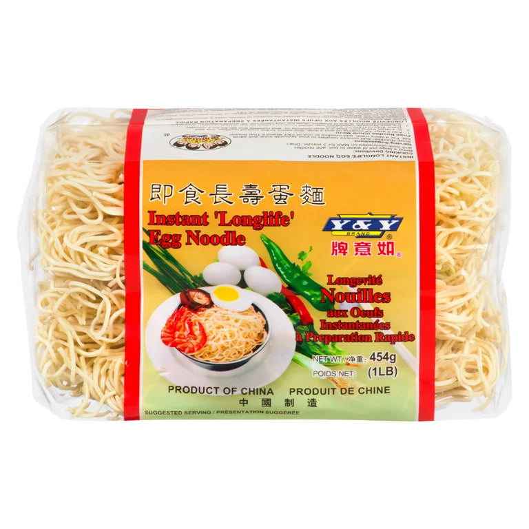 Y&Y Instant Longlife Egg Noodles, 1lb/454g