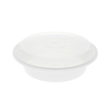 Round 7in PP Container & Lid (24oz, Standard), 150 Count