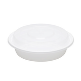 Round 7in PP Container & Lid (24oz, Premium), 150 Count