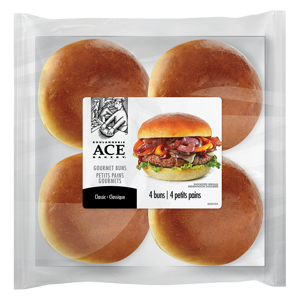 ACE Bakery Classic Burger Buns (4.5-in 82-g), 48 Count