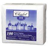 Chalet Dinner Napkins (2-Ply, 15in x 16in, White, 1/8 Fold), 3000 Count
