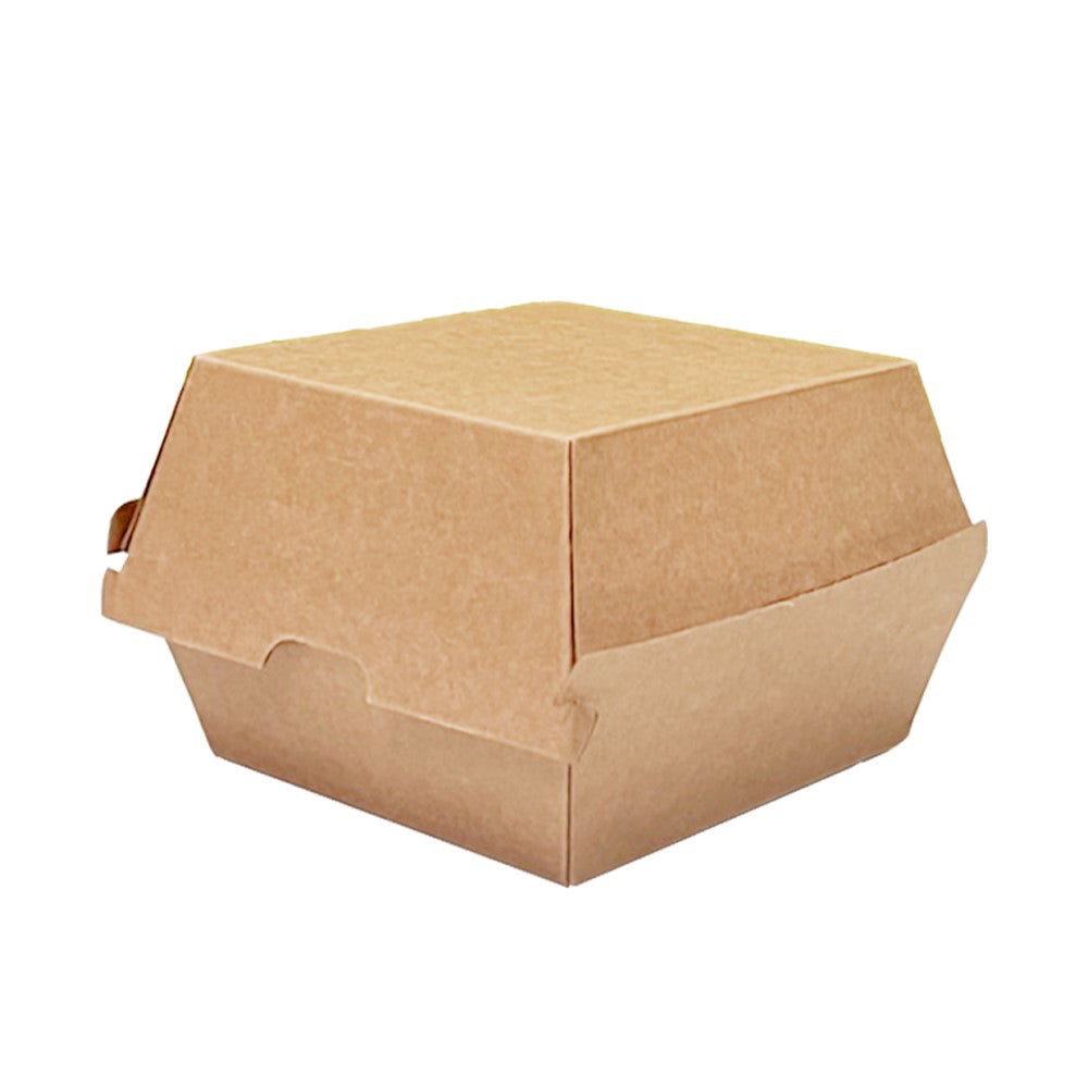 Paper Burger Box (5 x 5 x 3in, Natural), 250 Count