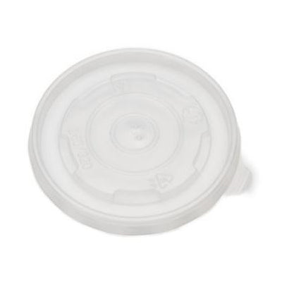 Lids - Vented PP for Paper Soup Cups (90mm, 6-8oz, Clear), 500 Count