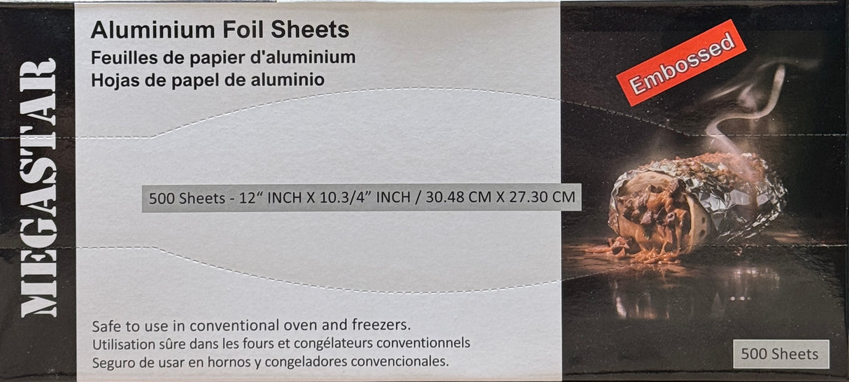 Aluminium Foil Pop-up Sheets (12 x 10.75in), 500 Sheets