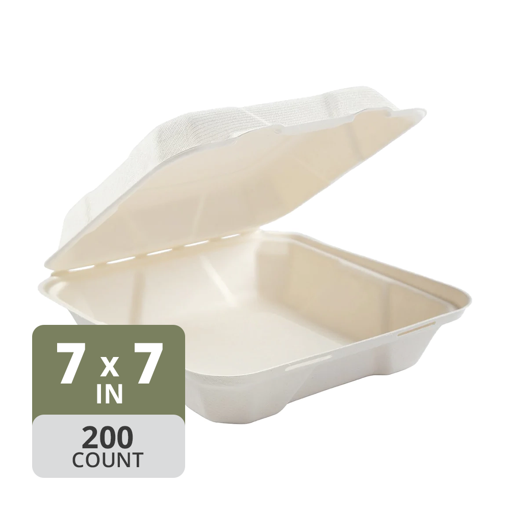 Fiber-71 Hinged Medium (7.8 x 8 x 2.5in, 1-Comp), 200 Count