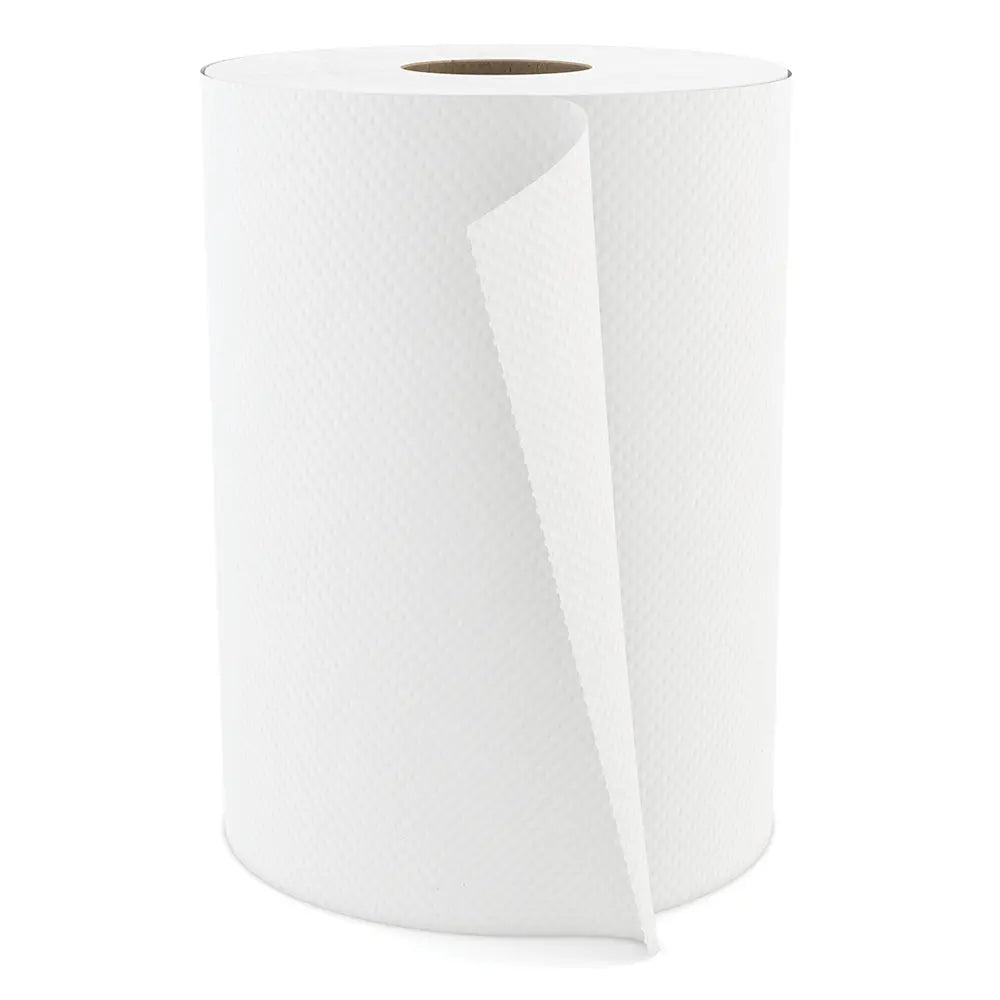H040 Roll Paper Towel (1-Ply, White, 425ft), 12 Rolls
