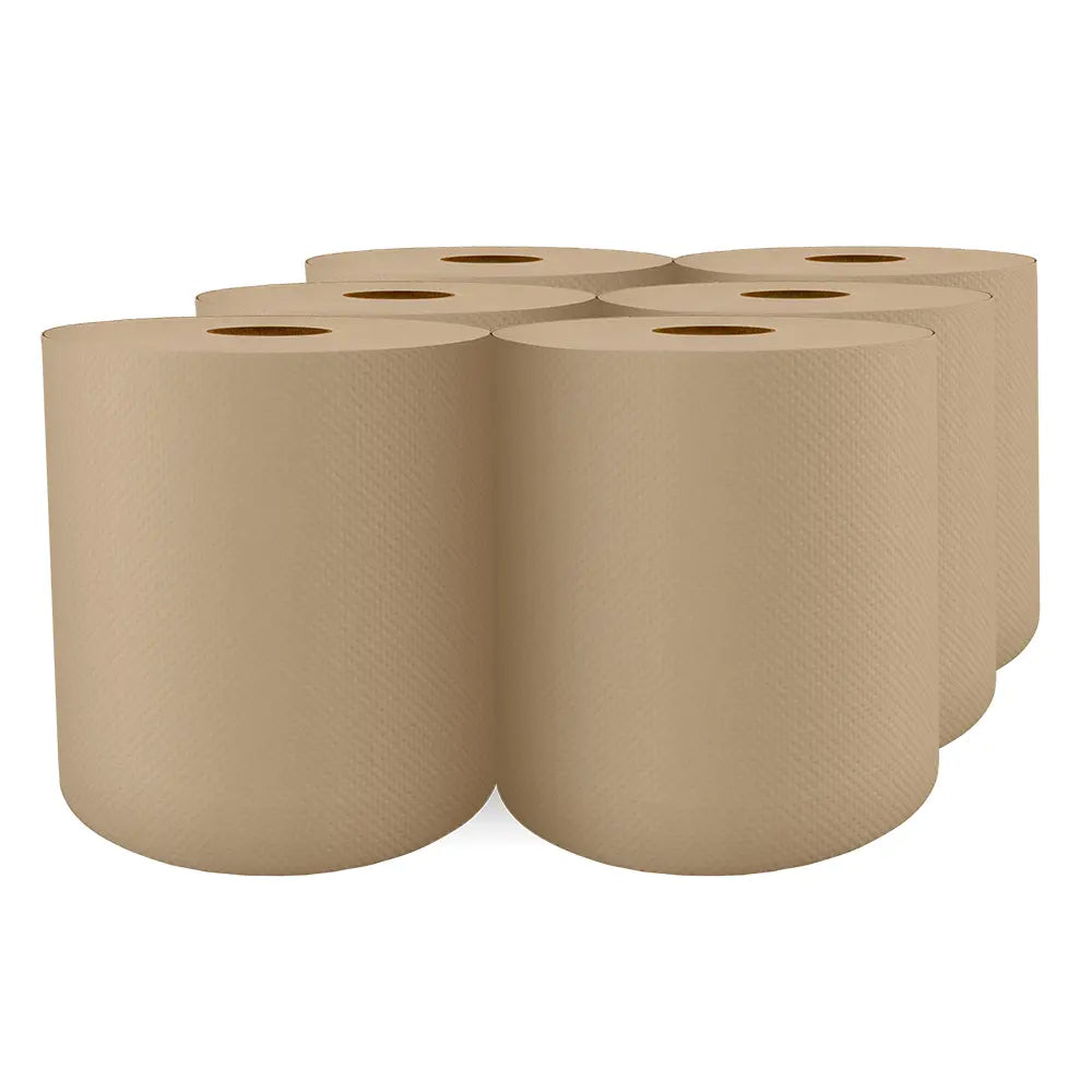 H085 Roll Paper Towel (1-Ply, Natural, 800ft), 6 Rolls