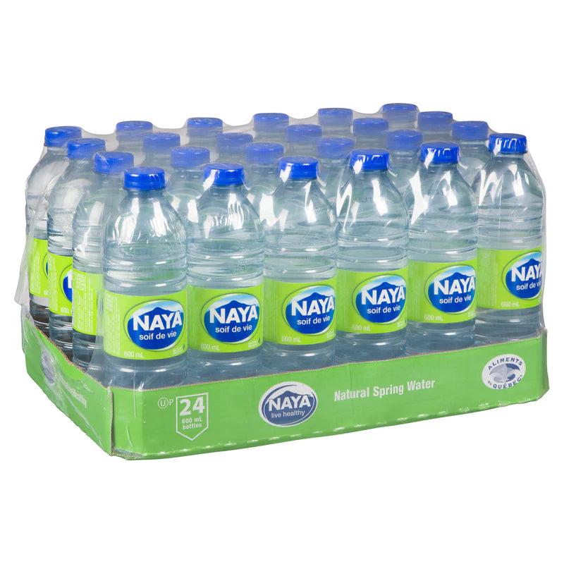 Naya Natural Spring Water 600mL, 24 Count
