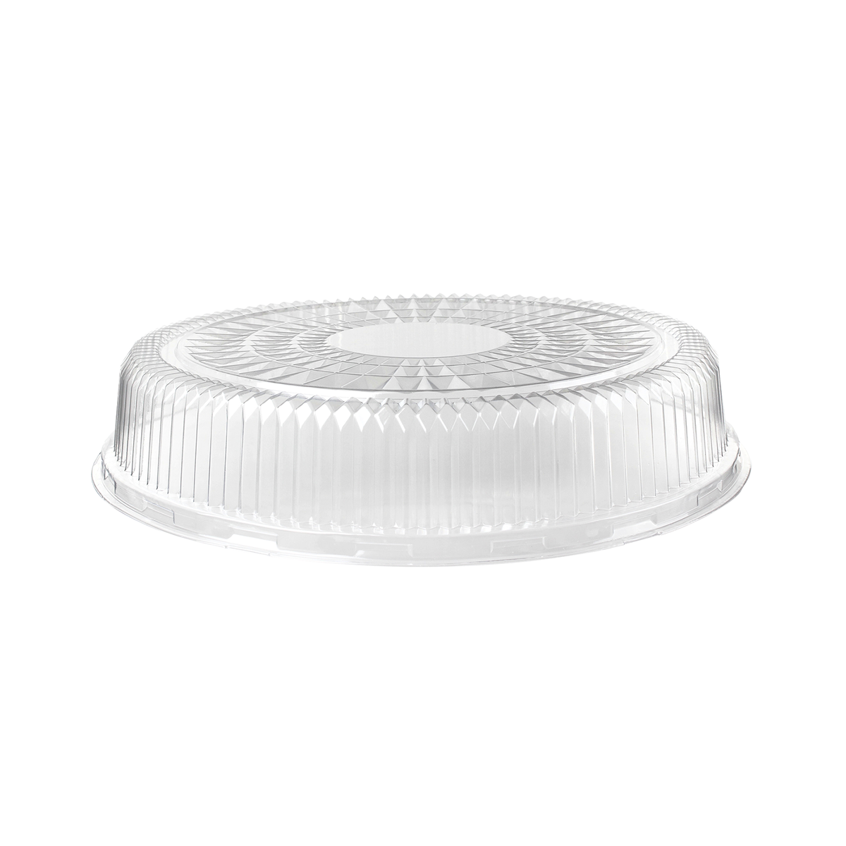 Dome Lid for 12in Round Plastic Catering Tray - 50 Count