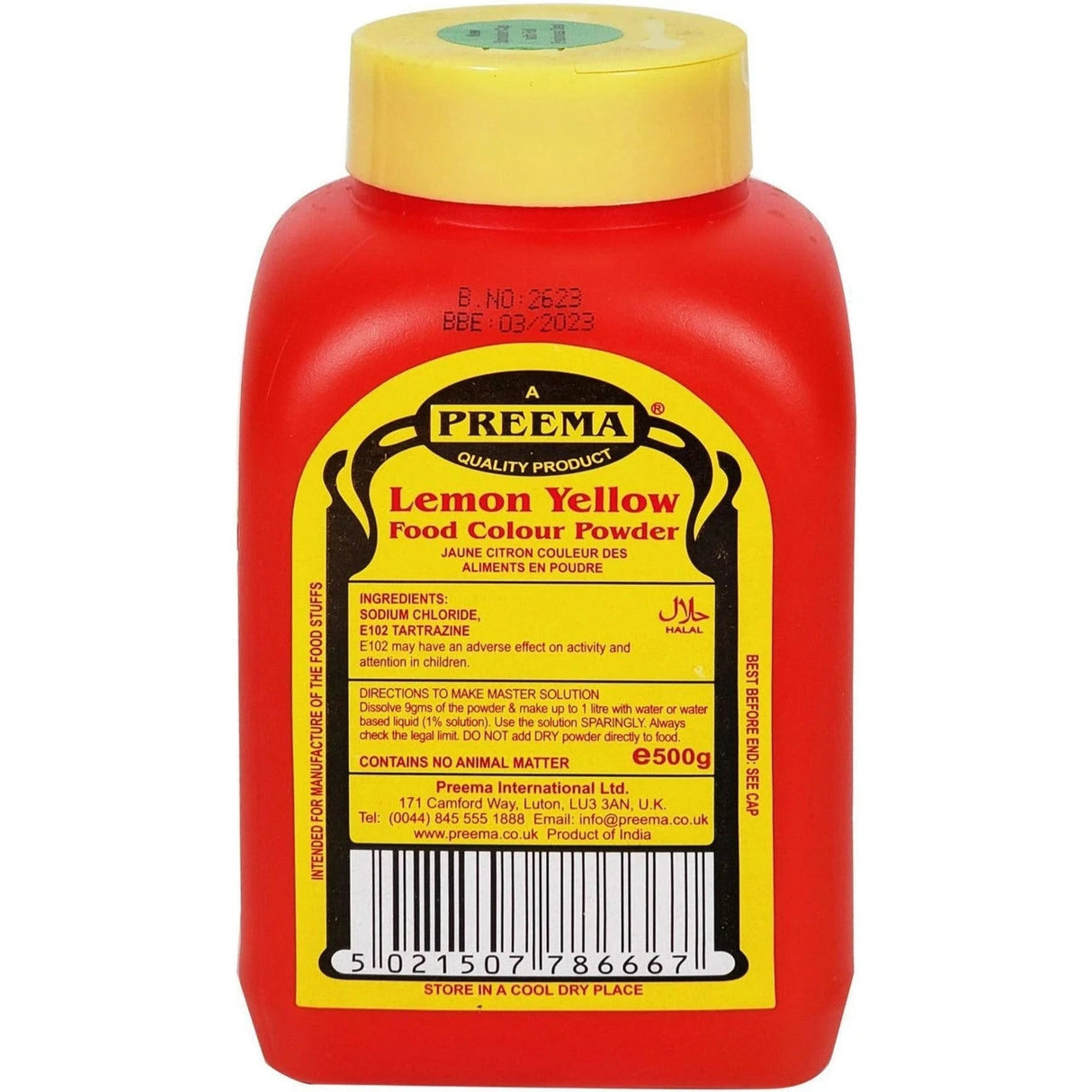 Preema Lemon Yellow Food Colour, 400g