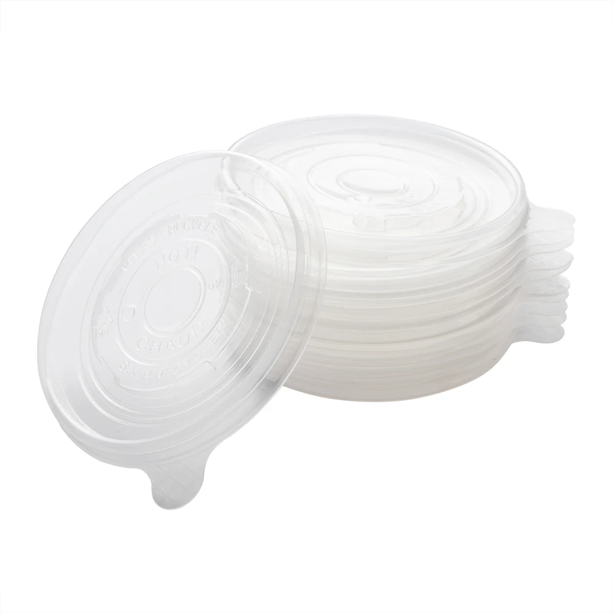Lids - Vented PP for Paper Soup Cups (115mm, 12-32oz, Clear), 500 Count