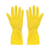 Flocklined Rubber Gloves (Medium, Yellow), Pair