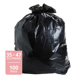 Garbage Bag Black (Ex-Strong 35in x 47in), 100 Count