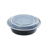 UltraBox Round 6in PP Container & Lid (16oz, Ultra, Black), 150 Count