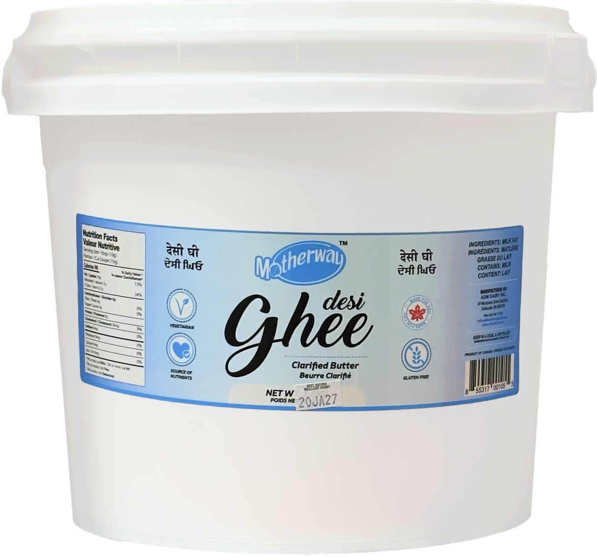 Motherway Desi Ghee, 20.4lb/9kg