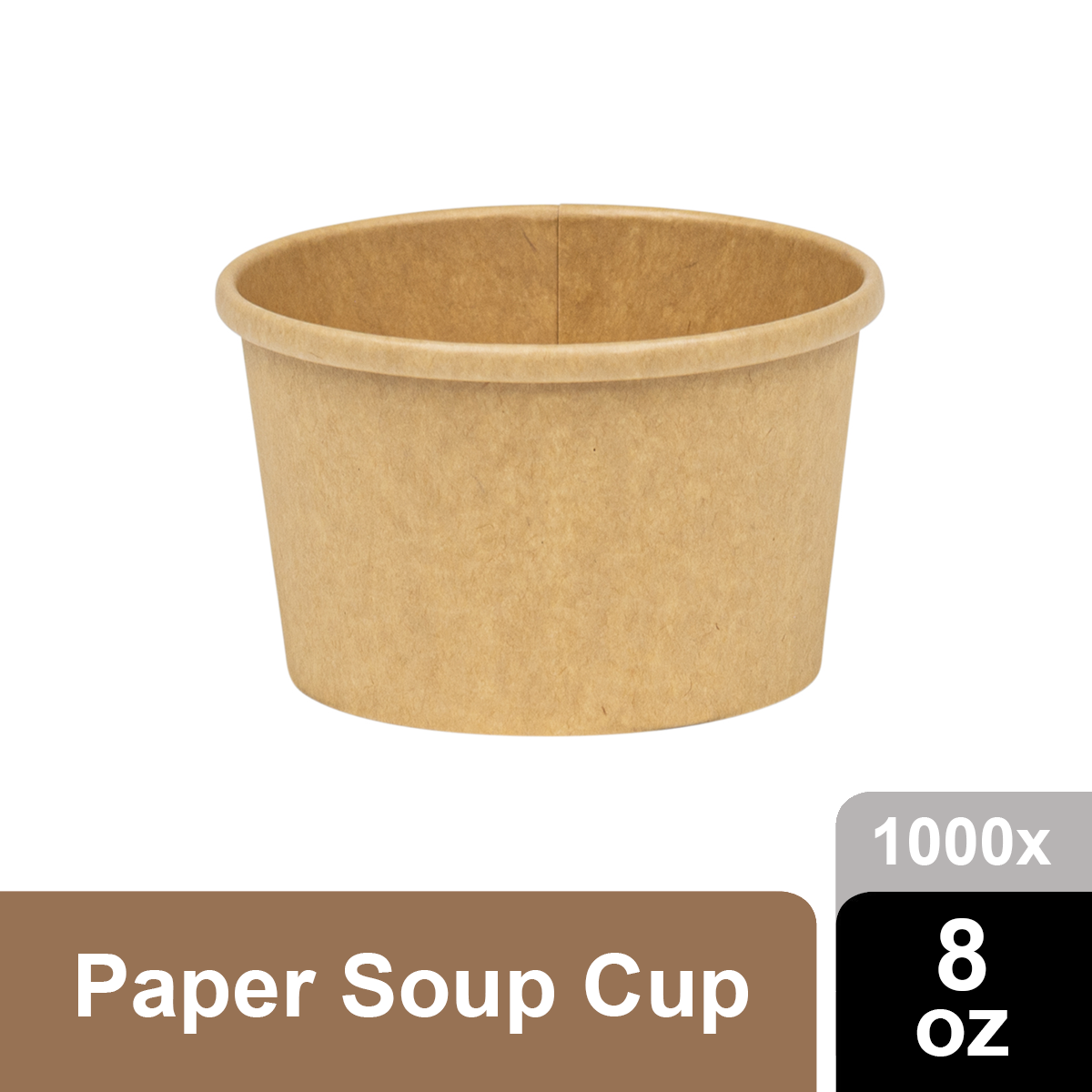 Paper Deli/Soup Container (8oz, Natural), 500 Count