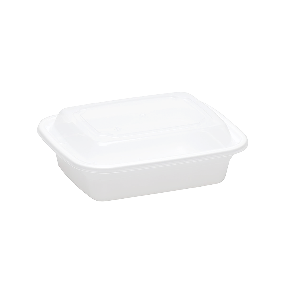 Rectangular PP Container & Lid (16oz, Standard), 150 Count