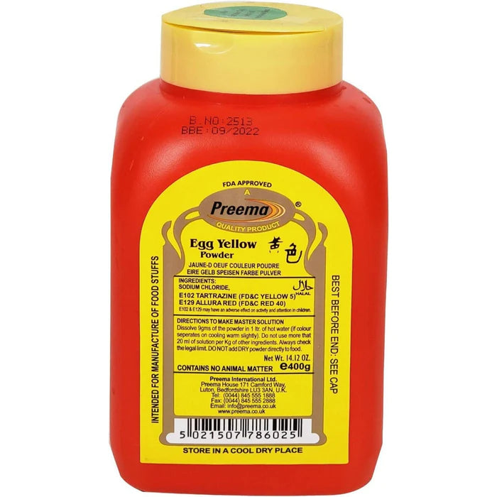 Preema Egg Yellow Food Colour, 400g