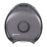 San Jamar Jumbo Roll Bath Tissue Dispenser (Single Roll, Universal, Black) 1 Count