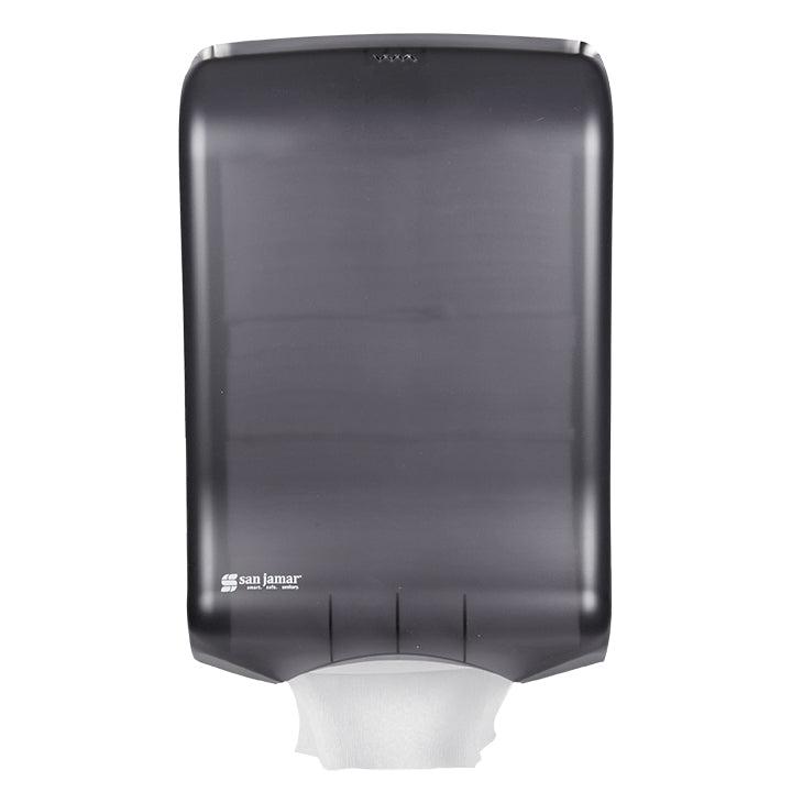 San Jamar Multifold/C-Fold Hand Towel Dispenser (Universal, Gray), 1 Count