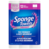 Sponge Towels Strong & Absorbant (2-Ply, 94 Sheets), 12 Count