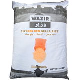 Wazir Premium Basmati 1121 Golden Sella Rice, 40lb/18.1kg