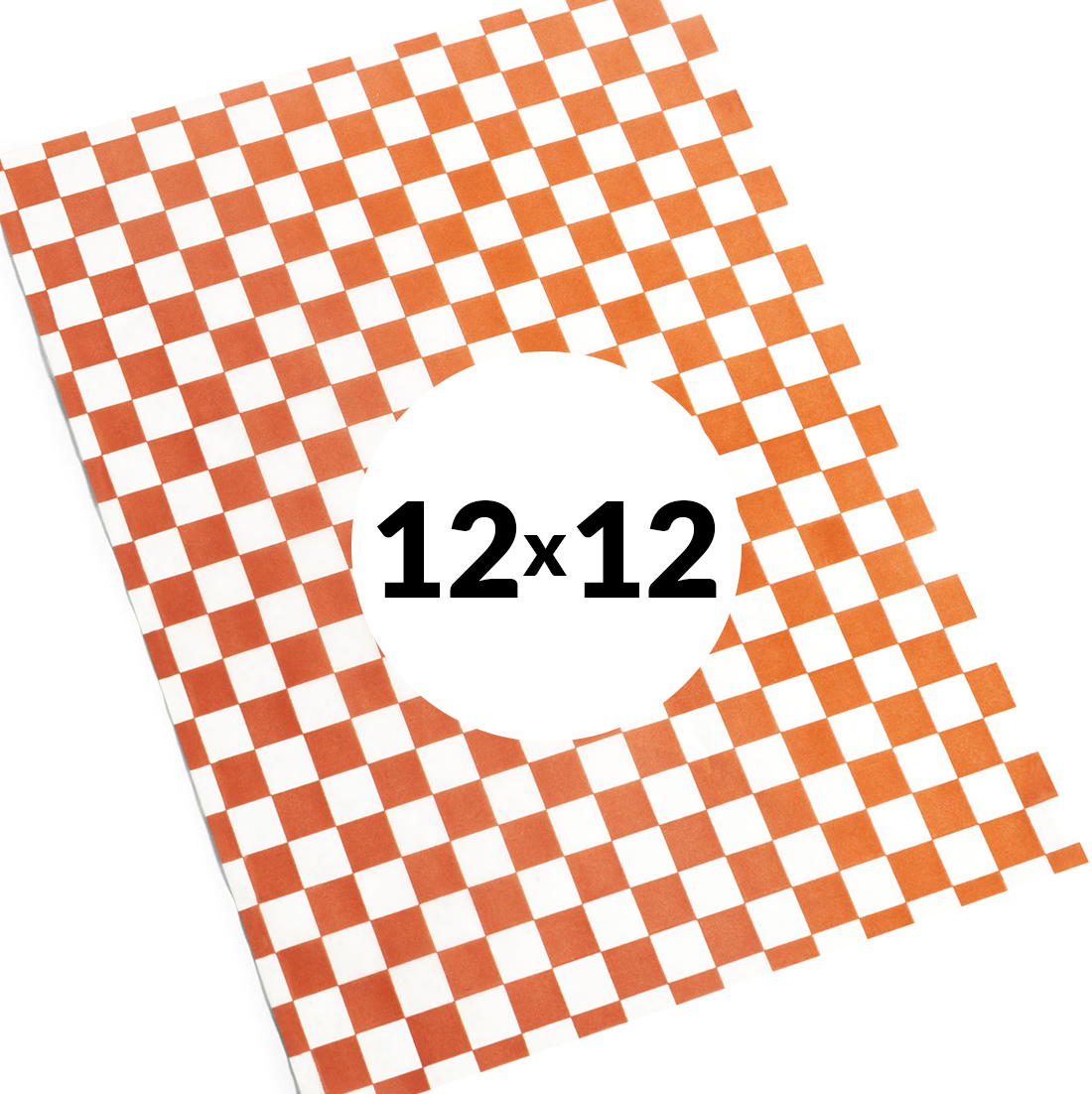 Basket Liners Red Checkered (12in x 12in), 1000 Count