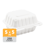 Aybak-51 Hinged PP Take-Out (5 x 5 x 3in), 250 Count