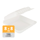 Aybak-81 Hinged PP 1-CompTake-Out (8 x 8 x 3in), 150 Count