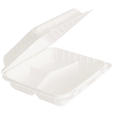 Aybak-93 Hinged PP 3-Comp Take-Out (9 x 9 x 3in), 150 Count