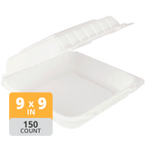 Aybak-91 Hinged PP 1-Comp Take-Out (9 x 9 x 3in), 150 Count